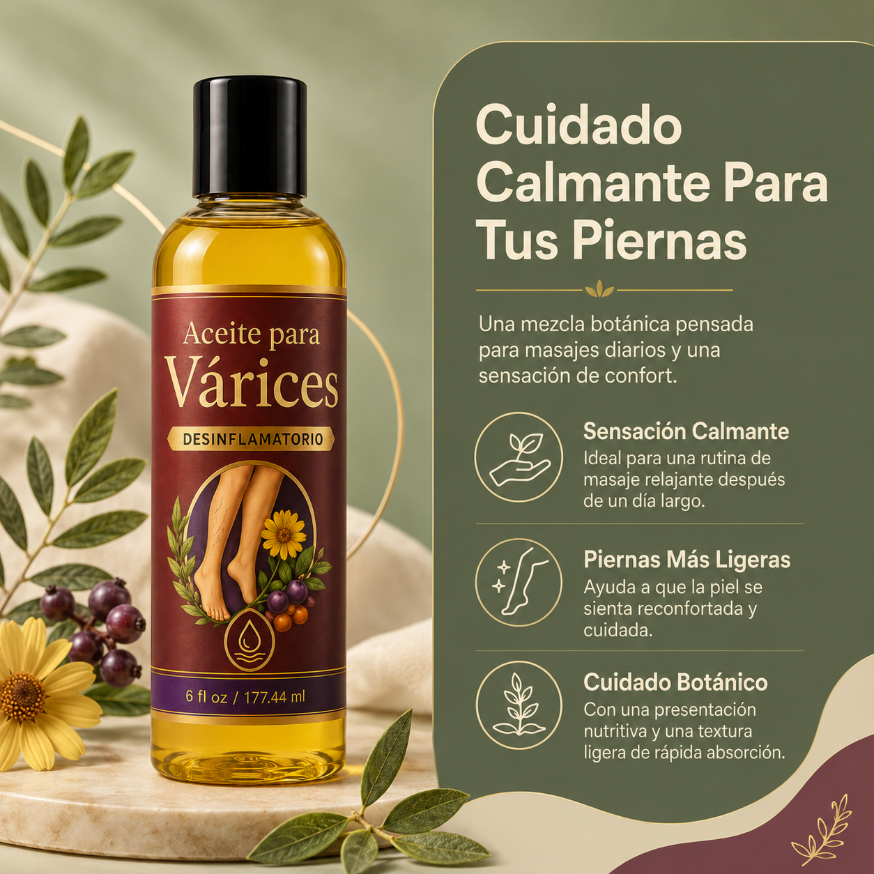 Aceite Desinflamatorio de Varices