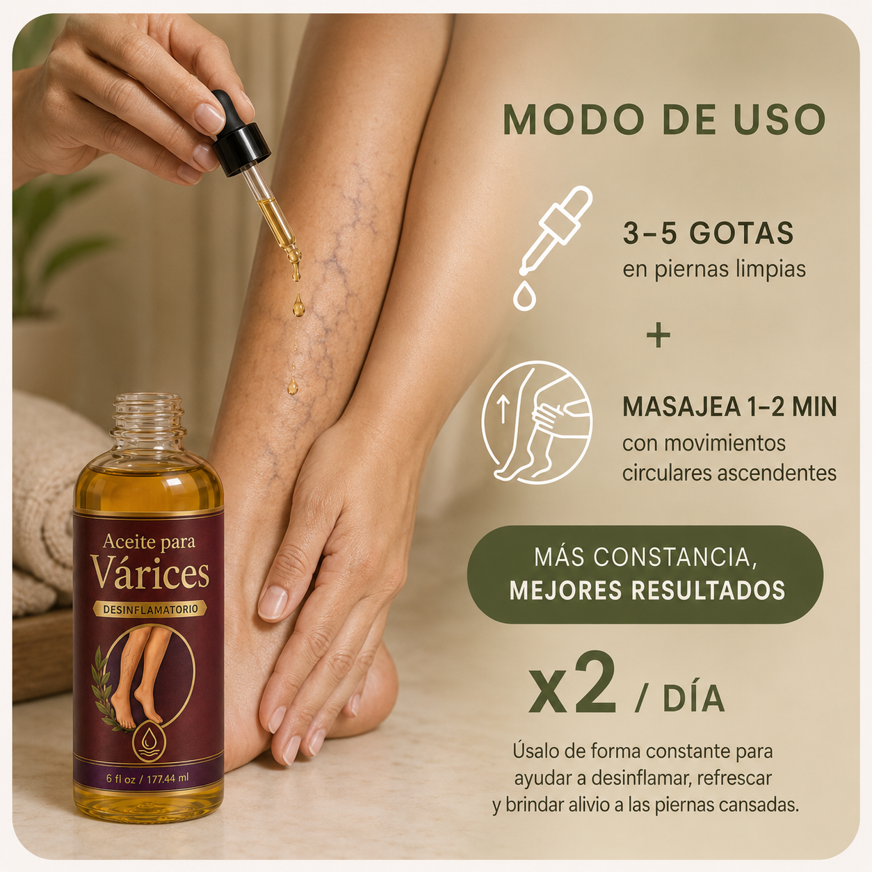 Aceite Desinflamatorio de Varices